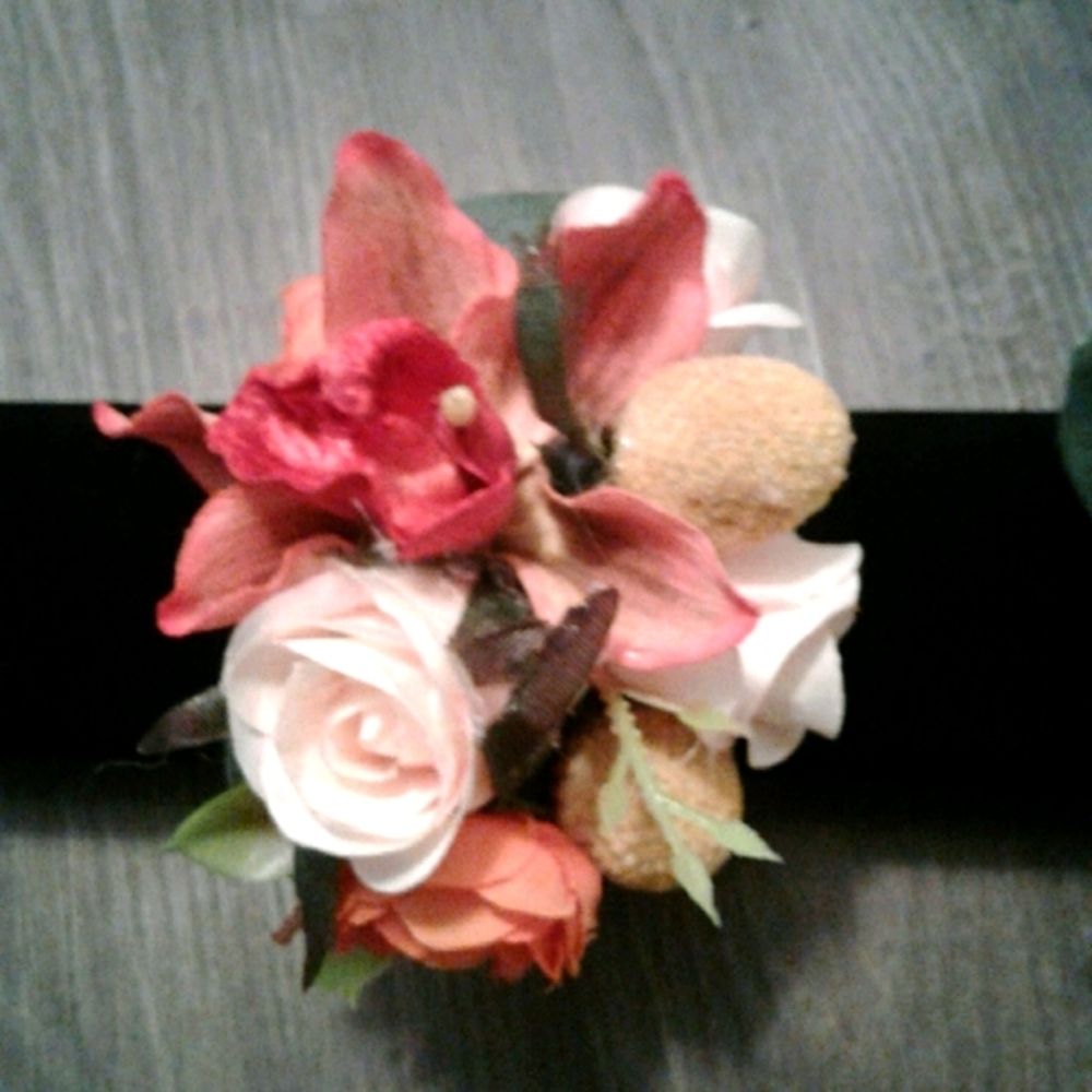 Stunning Corsage Destination Wedding Tangerine Tropic Passion Final Sale